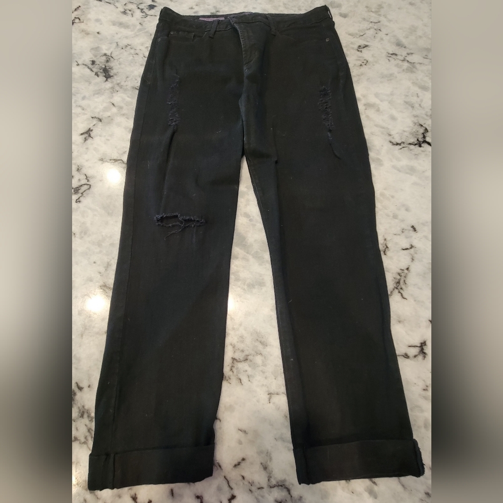 Black Distressed Pants